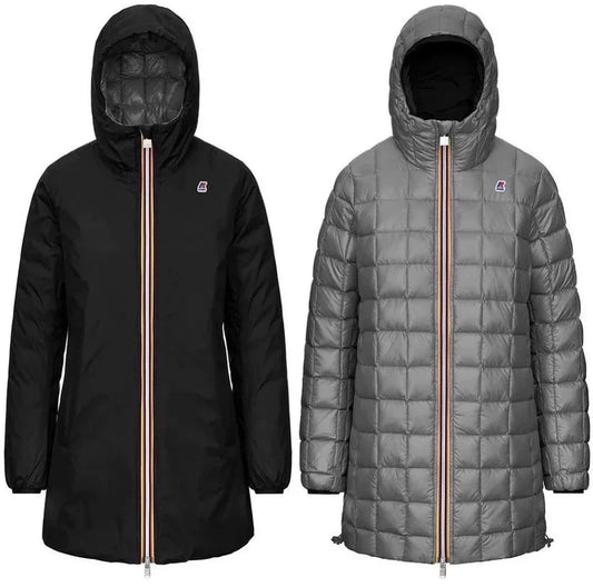 GIUBBINO KWAY DONNA LUNGO - DOUBLE FACE NERO/GRIGIO