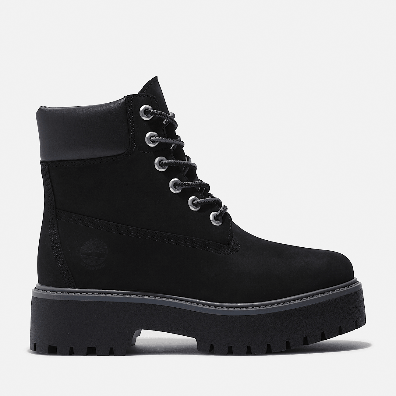 Stivale Timberland 6-Inch da Donna in Nero con suola alta