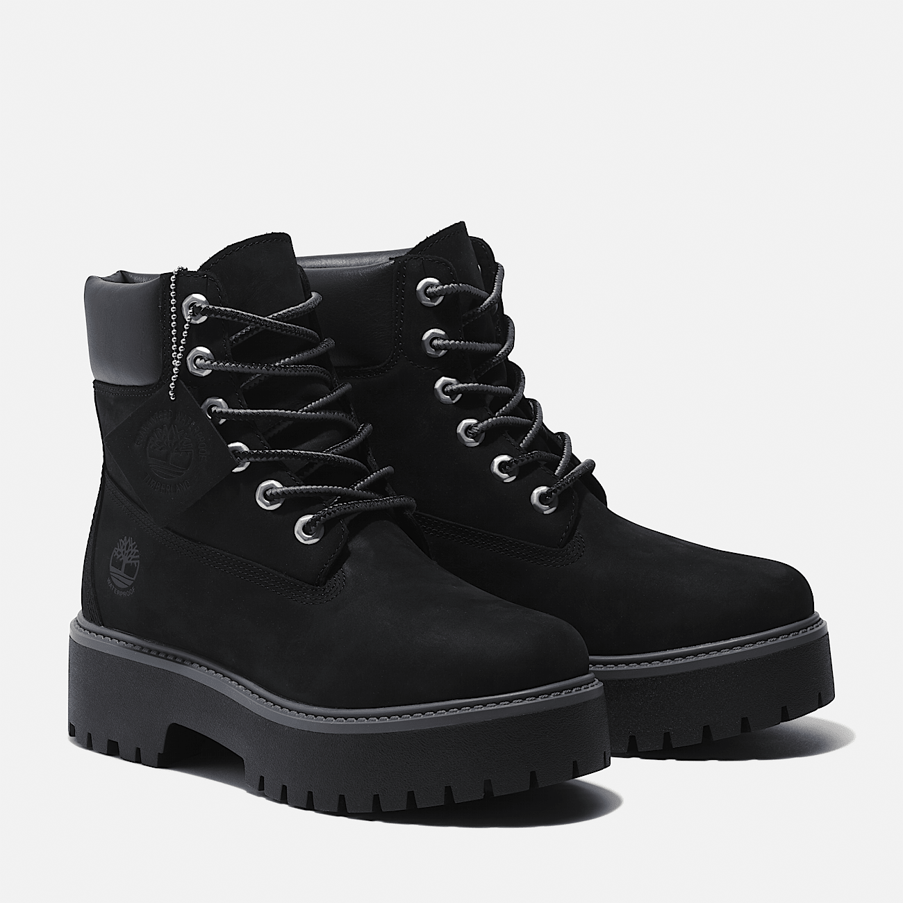 Stivale Timberland 6-Inch da Donna in Nero con suola alta