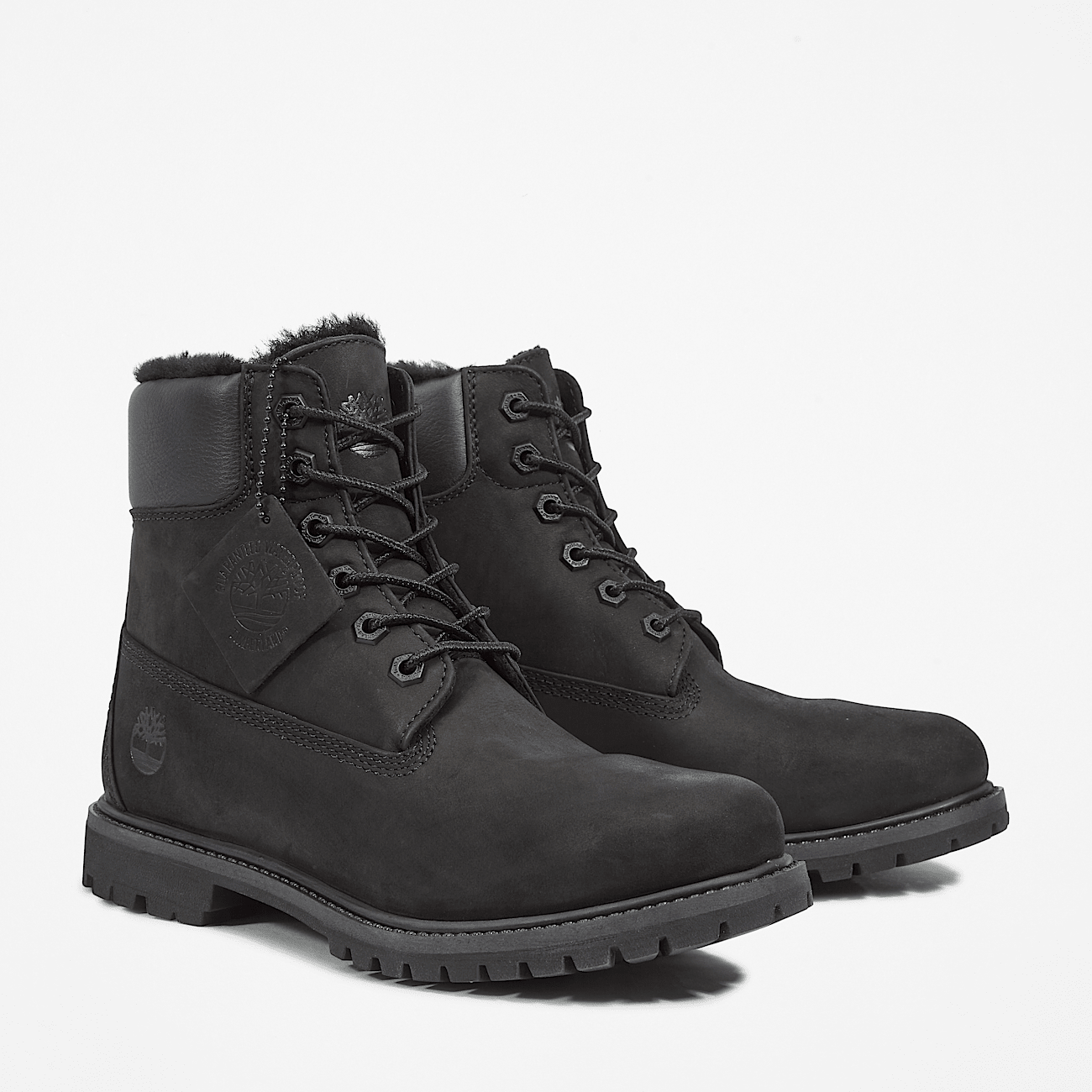 Stivale Timberland 6-Inch da Donna in Nero con pelliccia