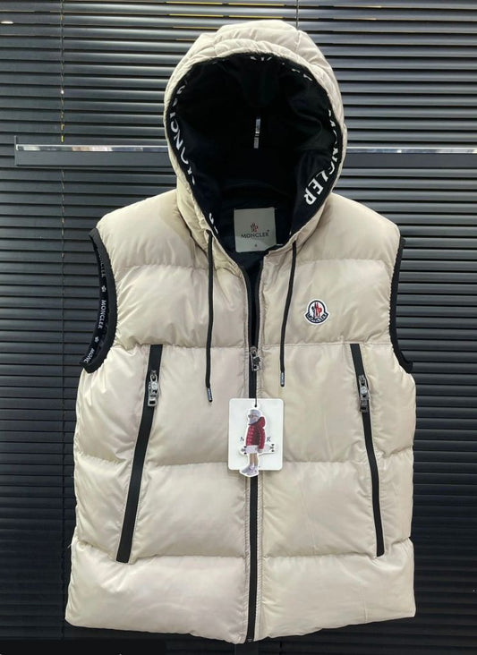 SMANICATO MONCLER CON CAPPUCCIO - BIANCO