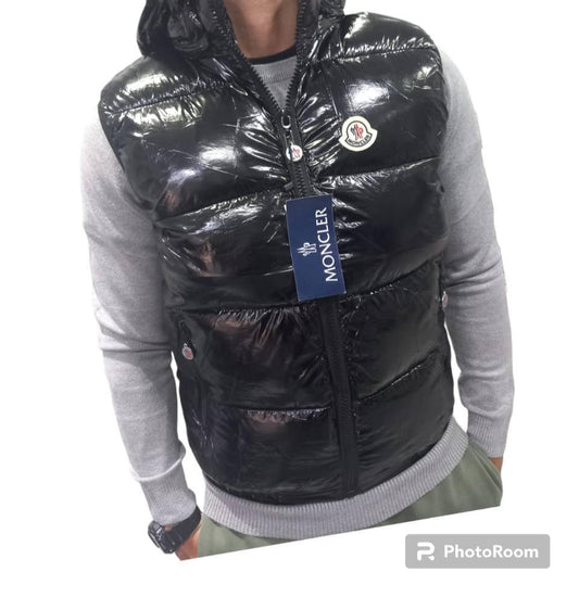 SMANICATO MONCLER LUCIDO UOMO CON CAPPUCCIO - NERO