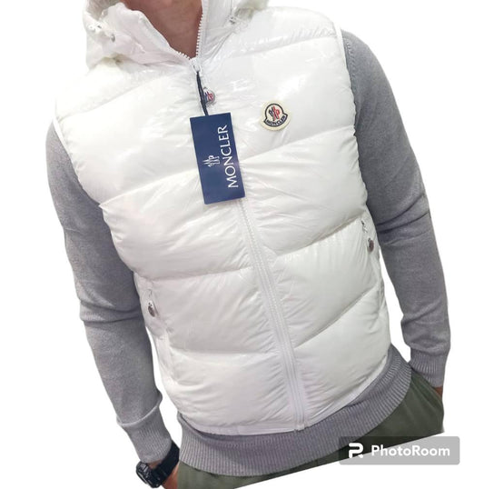 SMANICATO MONCLER LUCIDO UOMO CON CAPPUCCIO - BIANCO